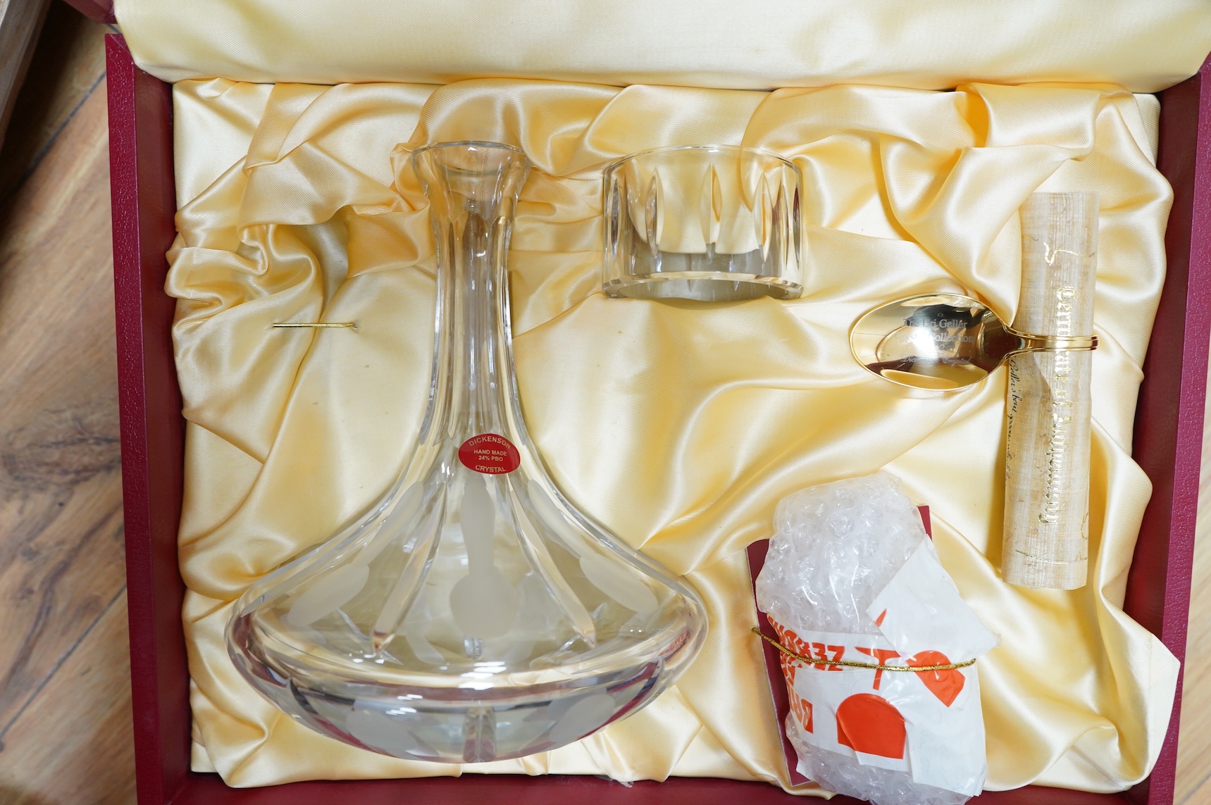 The Uri Geller Crystal Collection - three cased sets by Dickenson Crystal